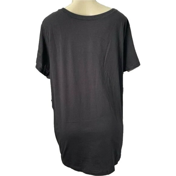 Freshly Painted +5 Black Crew Neck Mona Lisa Painting Graphic Short Sleeve Tee - Picture 5 of 6